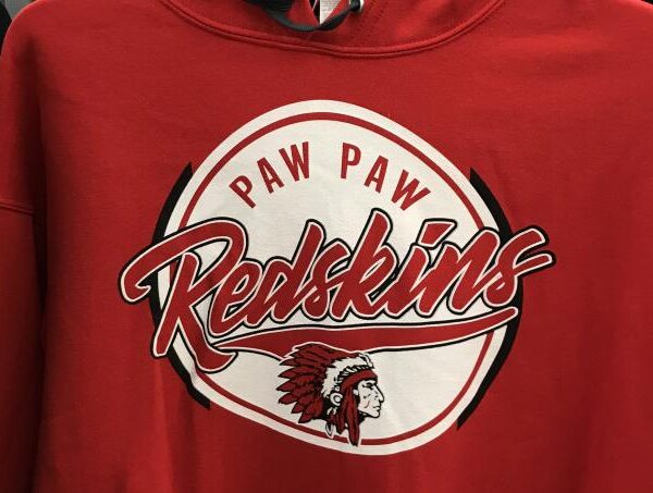 Red sweatshirt of "Paw Paw Redskins"