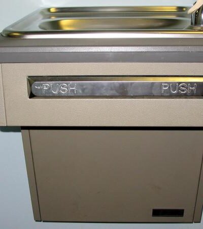 push bar drinking fountain
