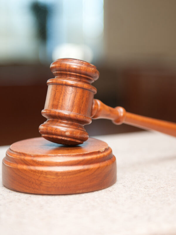 Gavel on a judge bench