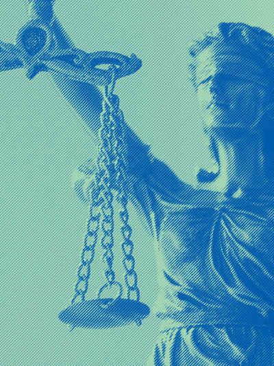 blind justice color teal