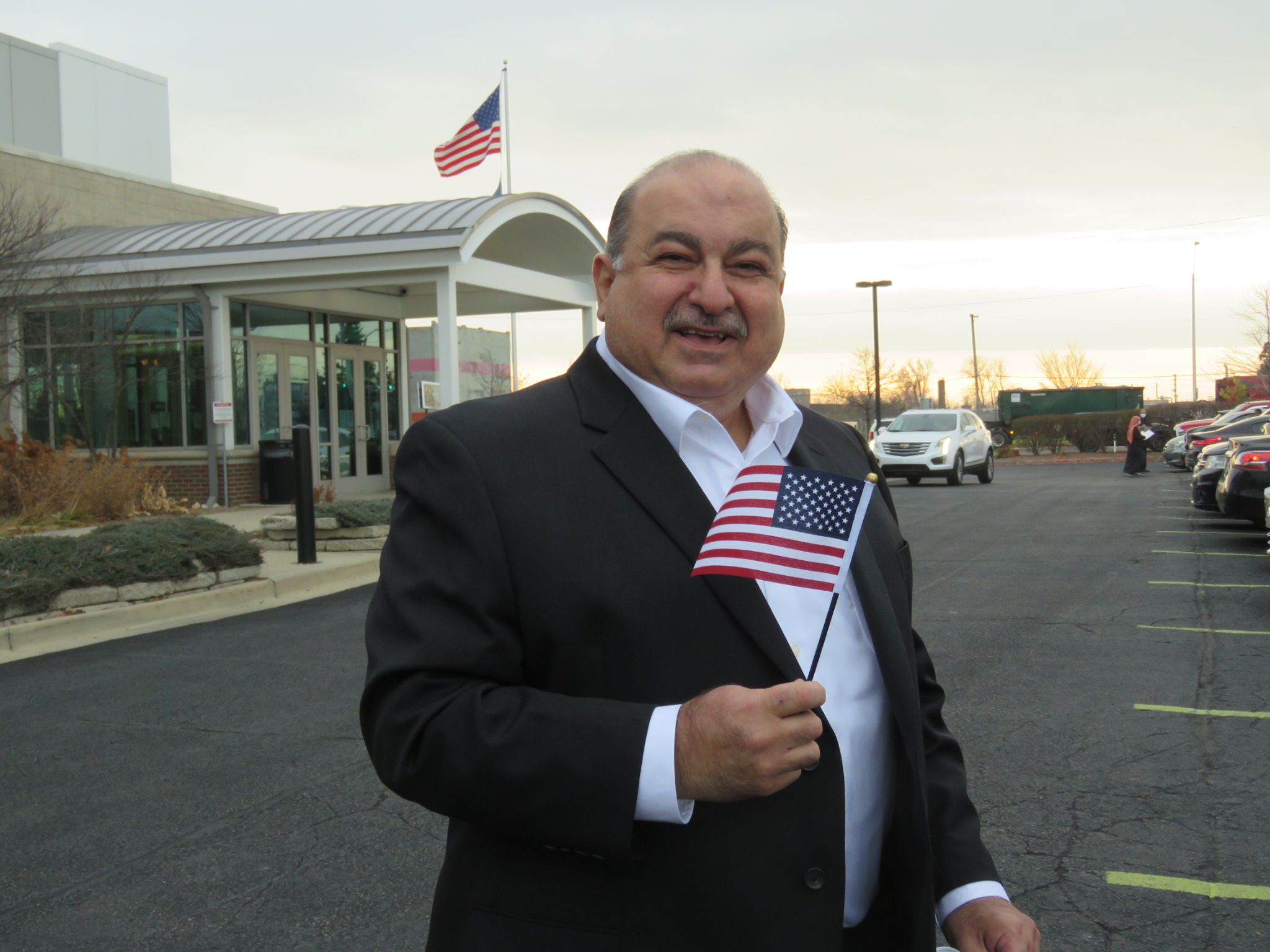 Sam Hamama after becoming a US citizen