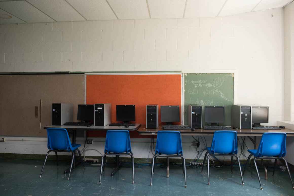 The computer lab at Beecher Schools' Adult and Alternative High School. While the school will close at the end of the 2014-2015 school year, the lab has been operational until now.