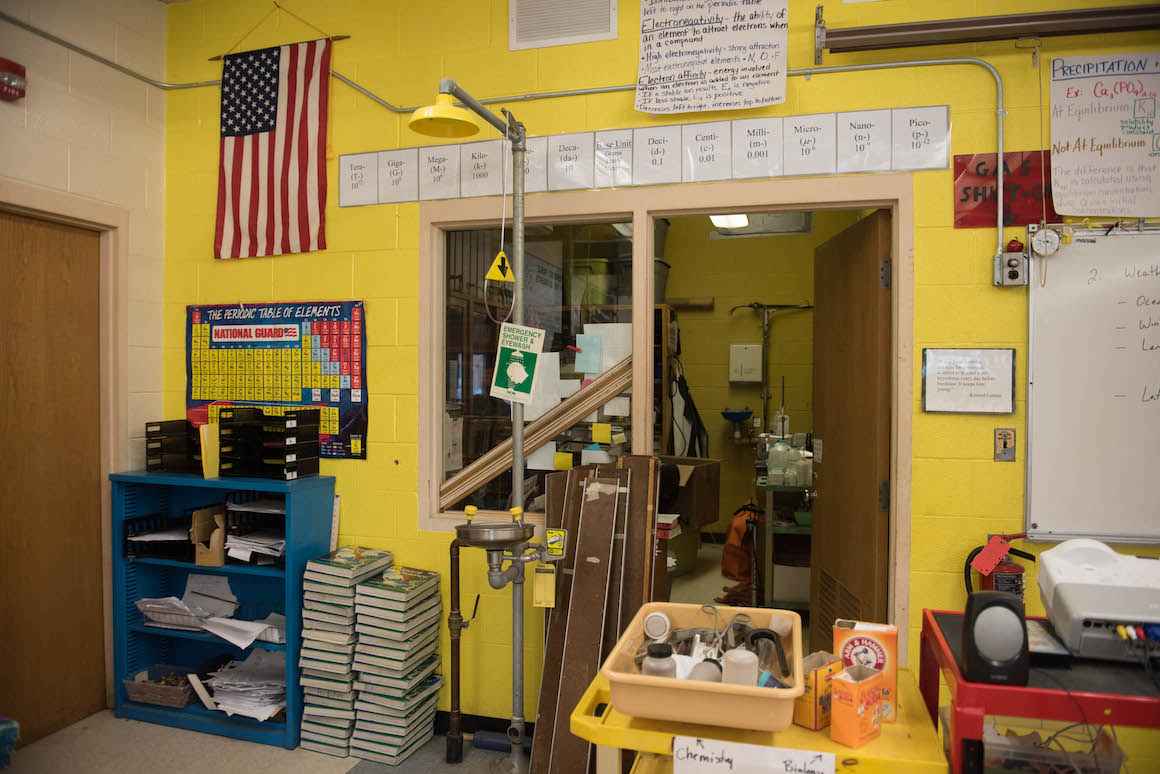 The chemistry lab at Rudyard Area Schools.