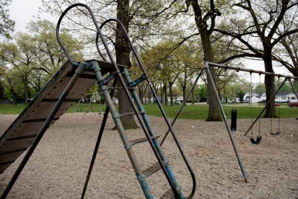 Muskegon Public Schools has outdated playground equipment and crumbling athletic fields.