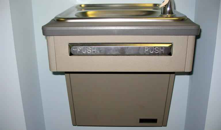 push bar drinking fountain