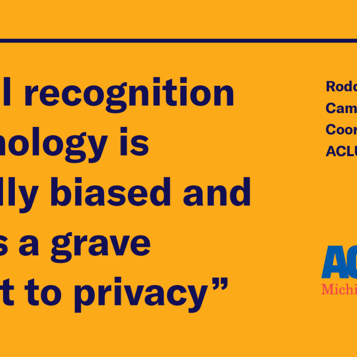 “Facial recognition technology is racially biased and poses a grave threat to privacy”