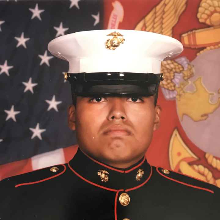 U.S. Marine Veteran Jilmar Ramos-Gomez in uniform